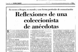 Reflexiones de una coleccionista de anécdotas