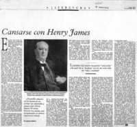 Cansarse con Henry James
