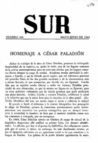 Homenaje a César Paladión