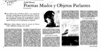 Poemas mudosy objetos parlantes