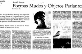 Poemas mudosy objetos parlantes