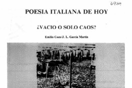 Poesía italiana de hoy