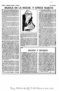 Música en la noche, y otros ruidos