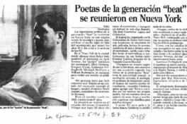 Poetas de la generación "beat" se reunieron en Nueva York.