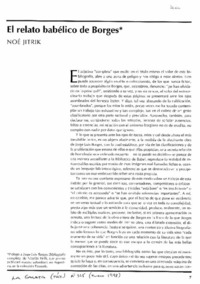 El relato babélico de Borges