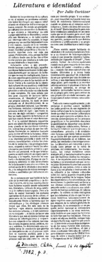 Literatura e identidad.