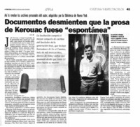 Documentos desmienten que la prosa de Kerouac fuese "espontánea"