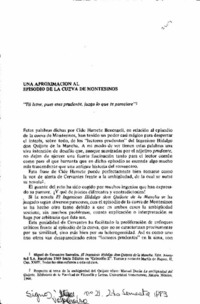 Una Aproximación al episodio de la Cueva de Montesinos.