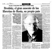Brodsky, el gran ausente de las librerías de Rusia, su propio país.