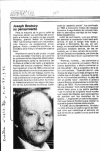 Joseph Brodsky: su pensamiento.