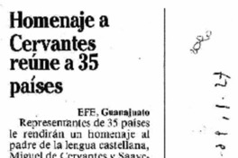 Homenaje a Cervantes reúnen a 35 países.