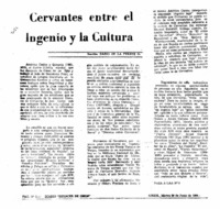 Cervantes entre el ingenio y la cultura