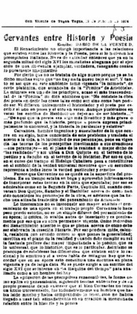 Cervantes entre historia y poesía