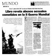 Libro revela abusos sexuales cometidos en la II Guerra Mundial.