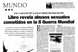 Libro revela abusos sexuales cometidos en la II Guerra Mundial.