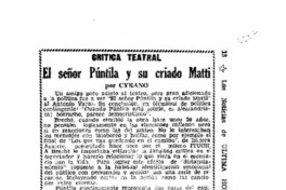 El Señor púntilla y su criado Matti