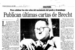 Publican últimas cartas de Brecht.