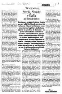 Brecht, Neruda y Stalin