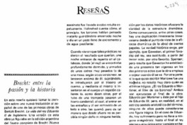 Brecht: entre la pasión y la historia