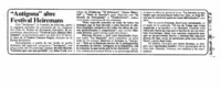 "Antígona" abre Festival Heiremans.