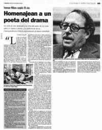Homenajean a un poeta del drama