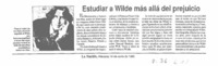 Estudiar a Wilde más allá del prejuicio.