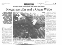Niegan perdón real a Oscar Wilde.