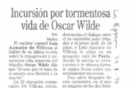 Incursión por tormentosa vida Oscar Wilde.