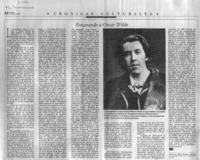 Encarando a Oscar Wilde.