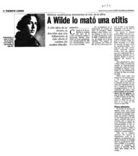 A Wilde lo mató una otitis.