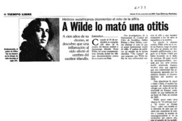A Wilde lo mató una otitis.