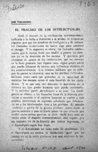 El Fracaso de los intelectuales.