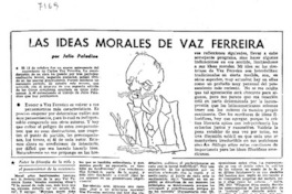 Las Ideas morales de Vaz Ferreira