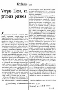 Vargas Llosa, en primera persona