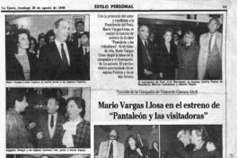 Mario Vargas Llosa en el estreno de "Pantaleón y las visitadoras".