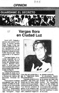 Vargas llora en ciudad luz.