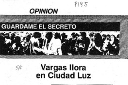 Vargas llora en ciudad luz.