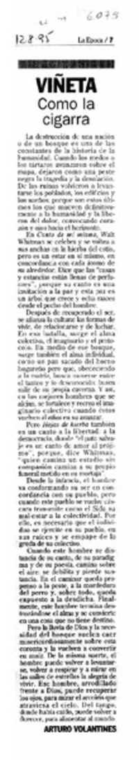 Viñeta como la cigarra