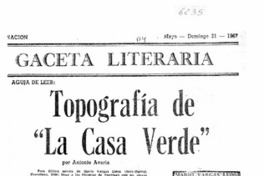 Topografía de "La casa verde"