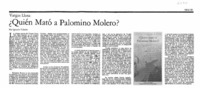 Quién mató a Palomino Molero?