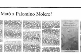 Quién mató a Palomino Molero?