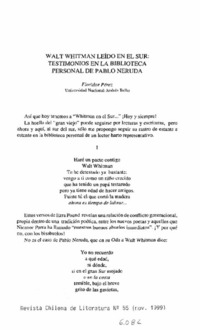 Walt Whitman leído en el sur: testimonios en la biblioteca personal de Pablo Neruda