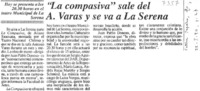 "La Compasiva" sale del A. Varas y se va a La Serena.