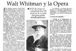 Walt Whitman y la ópera