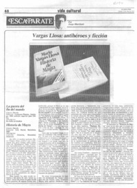 Vargas Llosa, antihéroes y ficción