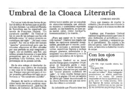 Umbral de la cloaca literaria