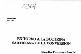 En torno a la doctrina Sartreana de la conversion