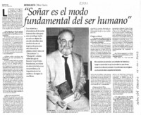 "Soñar es el modo fundamental del ser humano"