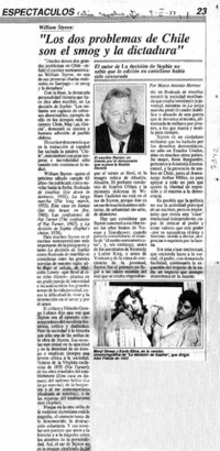 "Los dos problemas de Chile son el smog y la dictadura.