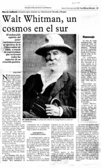 Walt Whitman, un cosmos en el sur